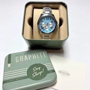 Fossil Cecile Stainless Steel w/ Blue Dial Watch